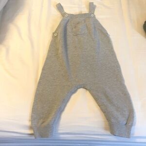 Knit baby overalls